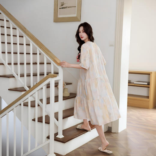 【Z'XIAN 国风流光天丝睡裙】均码80-140斤可穿，五色可选，甄选莱赛尔天丝+粘纤材质，国风设计，舒适透气，优雅美丽，仙气飘飘！ 商品图3