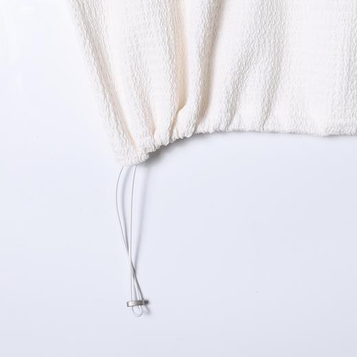 SDSA男装2026新款高贵轻奢抽绳下摆肌理感短袖T恤宽松圆领上衣 商品图3