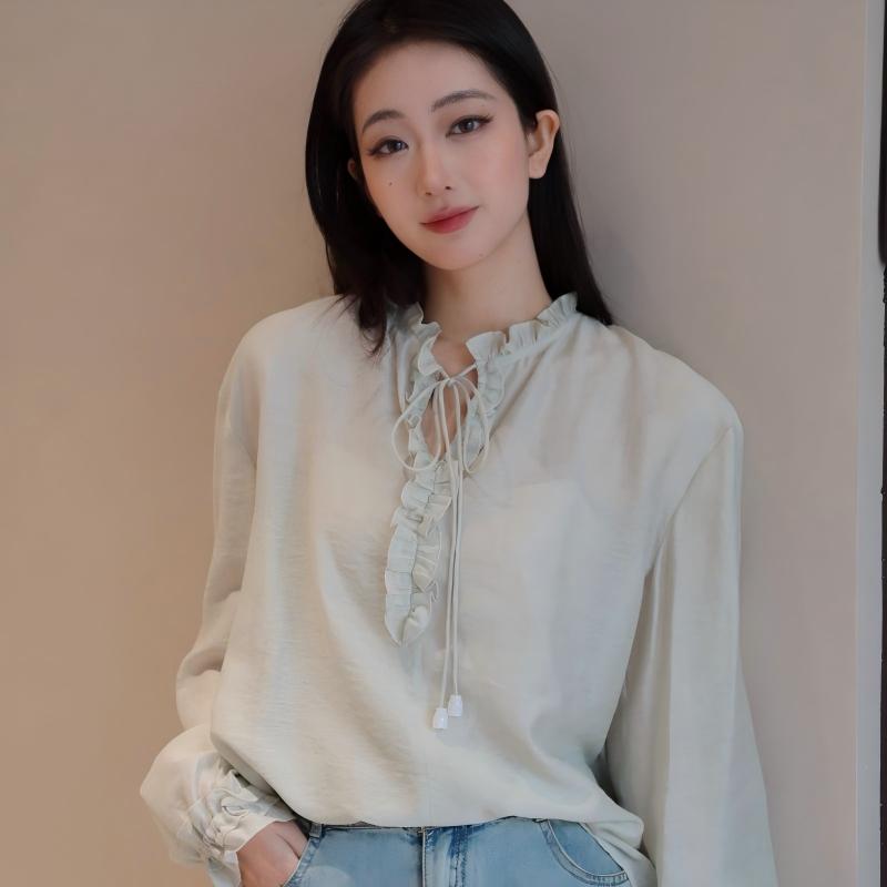 SUSX品牌2026新款法式小资质感 天丝亚麻衬衫C21925493（下单3-7天发货）