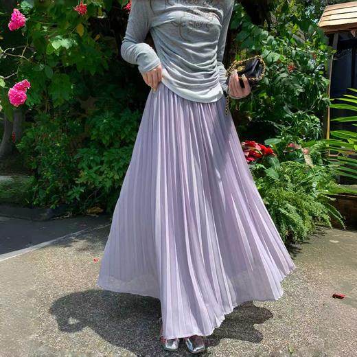 仙气飘逸 【QINGFAN法式垂坠感风琴裙】  奢感顺垂  藏肉显瘦 修饰身形MWX 商品图9