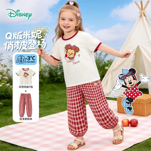 迪士尼女童夏日短袖套装ZD2FT031 商品图1
