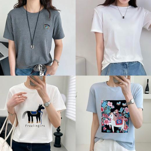 【任选3件加入购物车，满267元减178元，到手89元3件】卷卷紫短袖系列 面料舒适亲肤柔软透气 九个款式任选 百搭休闲时尚 商品图2