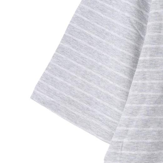 SDSA男装2026新款高贵轻奢细条纹短袖T恤宽松重磅圆领休闲上衣 商品图2