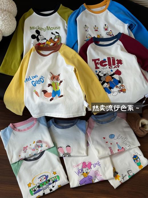 44元/2件   经典百搭春秋季热卖软糯亲肤透气吸汗抑菌长绒棉10色插肩袖莱卡T 商品图2