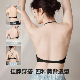 【E】【预售15天发货】【梁洁同款】幸棉·深V闪光肩带美背内衣25W101619(超薄杯)25W101620(轻盈杯)