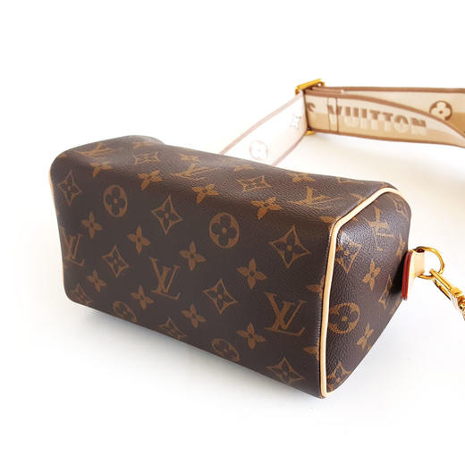 【95新】LV路易威登SPEEDY 系列M46222老花奶茶色肩带speedy20手提单肩包女士300326AK12 商品图7