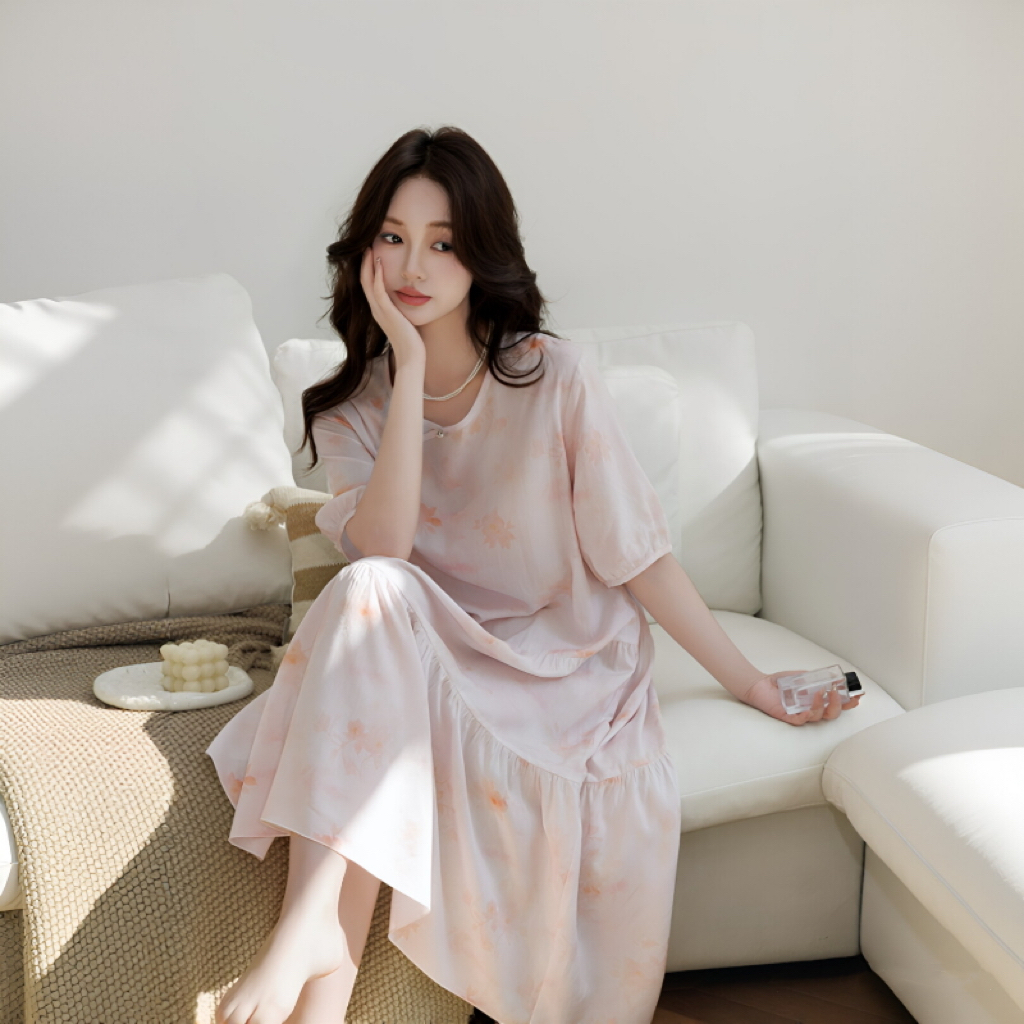 【Z'XIAN 国风流光天丝睡裙】均码80-140斤可穿，五色可选，甄选莱赛尔天丝+粘纤材质，国风设计，舒适透气，优雅美丽，仙气飘飘！