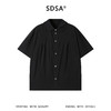 SDSA男装2026新款高贵轻奢潮牌简约褶皱纯色短袖衬衫显瘦百搭上衣 商品缩略图0