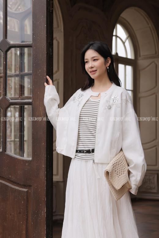 【门店同款】ENJOY夏季轻盈U领长袖T恤 170498260 商品图6