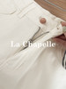 专柜实拍【露丝同款】拉夏贝尔/La Chapelle质感牛仔！复古单扣口袋后撞色标直筒阔腿白色净版牛仔裤 商品缩略图8