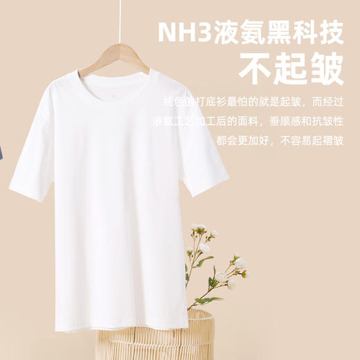 女士长绒棉液氨短袖T恤 商品图1