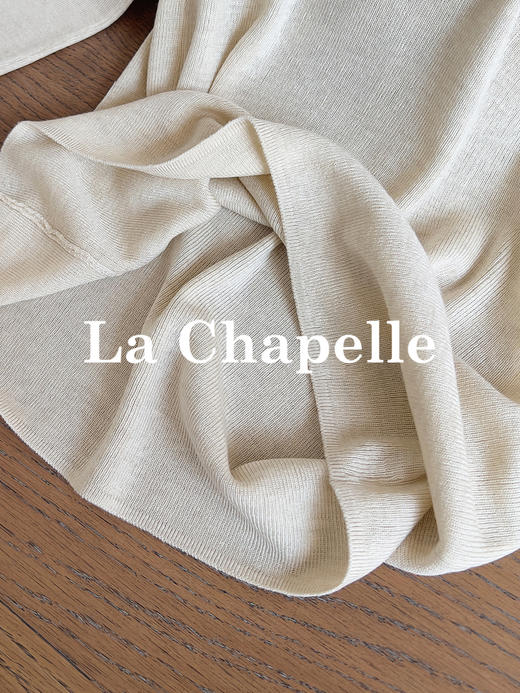 专柜实拍【山羊绒/羊毛！轻薄polo衫】拉夏贝尔/La Chapelle撞色翻领三扣设计修身弹力显瘦打底针织衫 商品图12