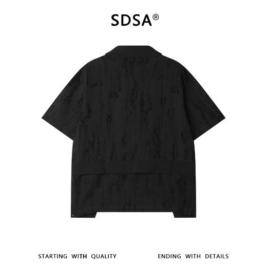 SDSA男装2026新款高贵轻奢潮牌磨破磨毛设计翻领短袖衬衫百搭舒适 商品图4