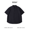 SDSA男装2026新款高贵轻奢日系纯色明线翻领短袖衬衫百搭宽松上衣 商品缩略图0