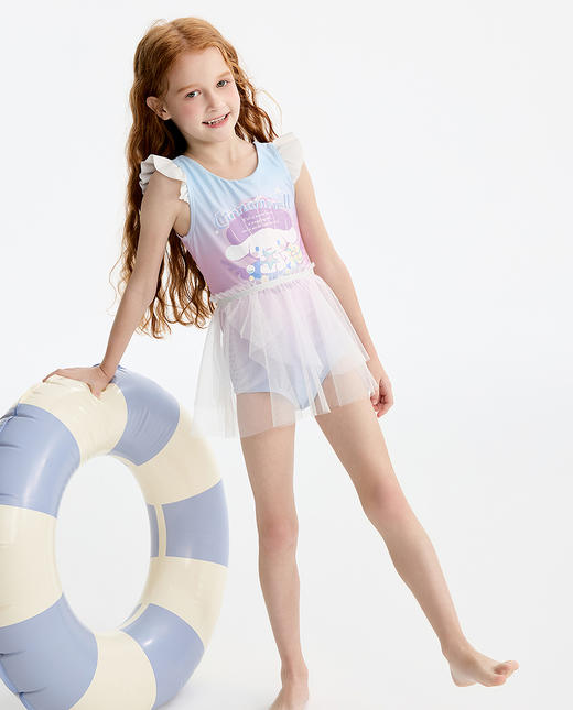 【店庆提前购】8楼爱慕儿童Aimer Kids女孩大耳狗奇幻海底连体泳衣2件套装AK167L511，吊牌价599元/套 商品图2