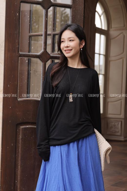 【门店同款】ENJOY夏季扭结美背长袖T恤 170745822 商品图1