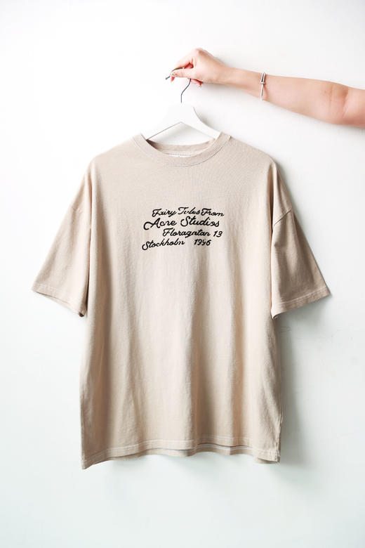 又顶又好看，字母复古tee。首尔氛围感街拍高颜出片大t恤E040860 商品图4