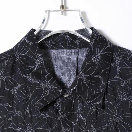 SDSA男装2026新款高贵轻奢日系简约满印植物花卉短袖衬衫百搭休闲 商品图2