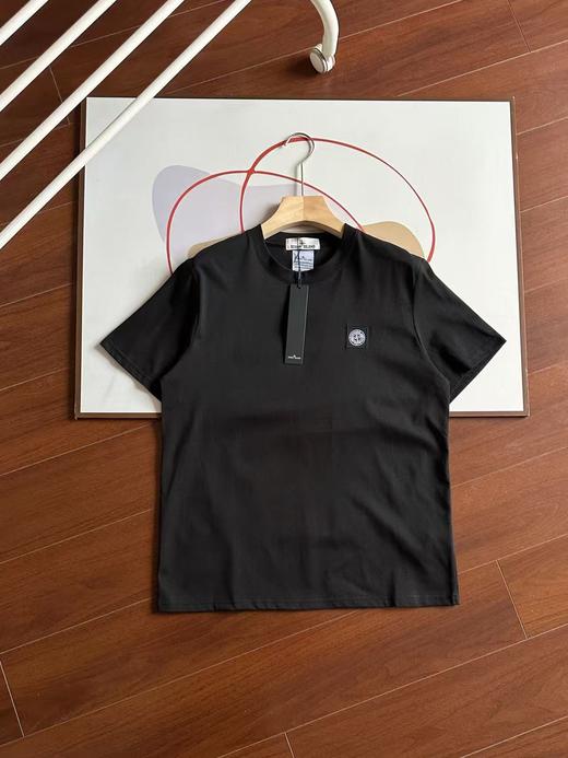 石头岛夏季胸前徽章LOGO短袖圆领T恤 商品图2