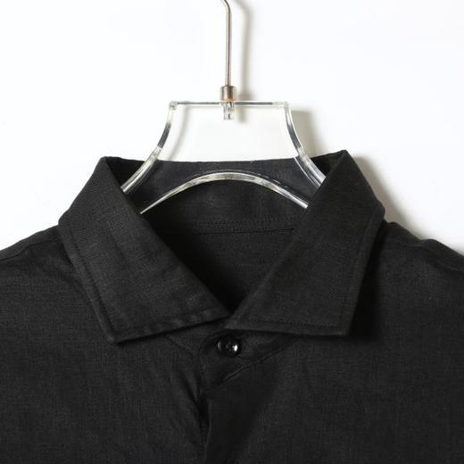 SDSA男装2026新款高贵轻奢时尚休闲纯色翻领长袖衬衫百搭宽松上衣 商品图1