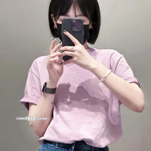 重磅渠道    老罗粉紫短袖   宽松版型   男女同款  做旧水洗！ 商品图1