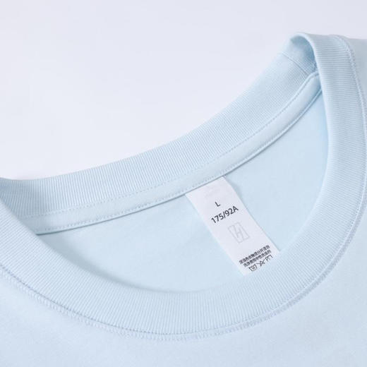 短袖圆领功能兔子纱户外运动系列45S长绒棉抗菌小落肩宽松款T恤   HLS-GY86001# 商品图5