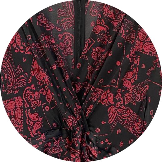 SC2S57_杨妃色_连衣裙_春夏_V 领收腰印花显瘦大摆长裙_高级女装_BERNIEELEN伯妮斯茵 商品图8