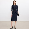 IWY/工装通勤藏蓝色职业套装女七分袖职场办公商务工装藏青色套装套裙CS2340 商品缩略图0