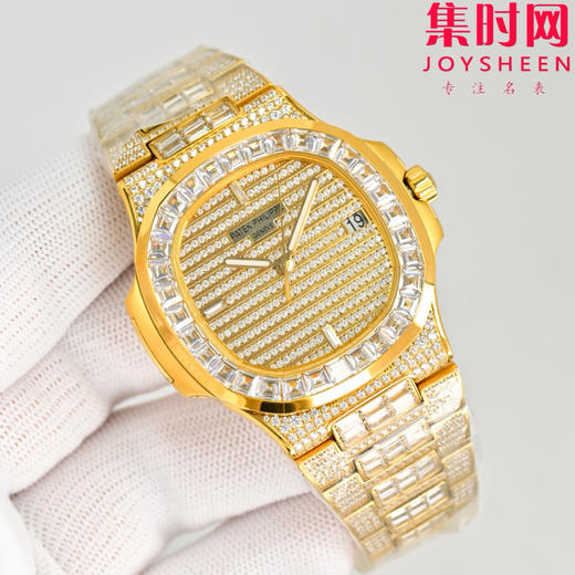 PDF百达翡丽 鹦鹉螺满天星5719系列 满钻鹦鹉螺 男士腕表 Nautilus 5719系列奢华满钻腕表 商品图0