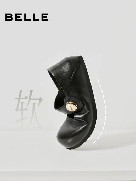 BF楼百丽羊皮内增高厚底勃肯玛丽珍鞋女2026春季新款单鞋子F7N1DAQ6 商品图0