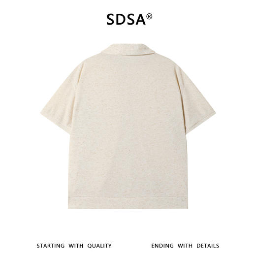 SDSA男装2026新款高贵轻奢简约日系纽扣翻领针织短袖T恤百搭时尚 商品图4