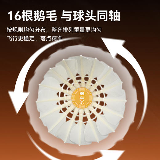 的幸均衡之翼1号羽毛球鹅毛耐打稳定 训练比赛用球12 只装 商品图3
