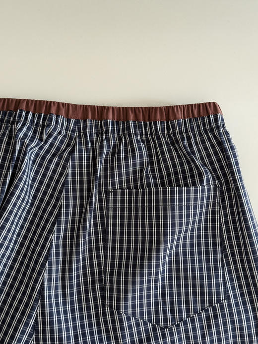 26夯货！夏+薄款｜撞色抽绳松紧腰格纹 茧型裤【包邮+三天无理由退换】 商品图11