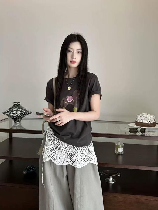 老米优品🎈3-5天！《复古小马贴布T恤》软乎乎的质感太治愈~~ T260408B 商品图4