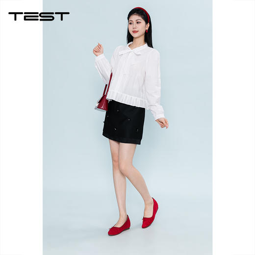 夏上新蝴蝶结系带薄款显瘦减龄甜美别致小衫1262024 商品图2