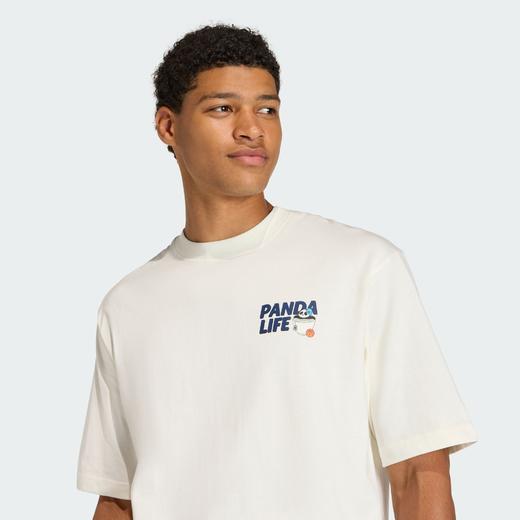 Adidas阿迪达斯PANDA CHILL HOOP T-SHIRT 纯棉运动休闲宽松短袖T恤KB4853 商品图4