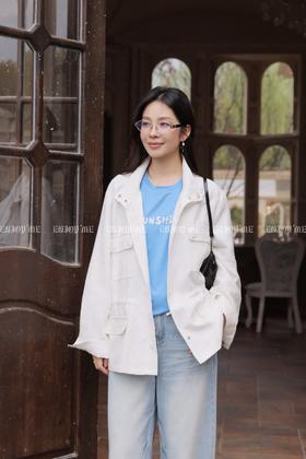 【门店同款】ENJOY夏季收腰工装立领外套 170748134