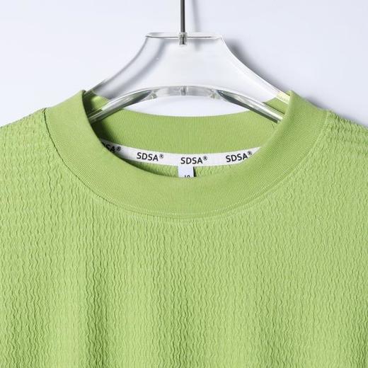 SDSA男装2026新款高贵轻奢抽绳下摆肌理感短袖T恤宽松圆领上衣 商品图1