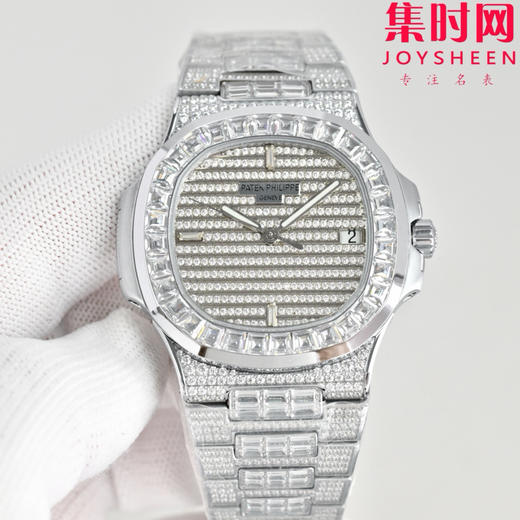 PDF百达翡丽 鹦鹉螺满天星5719系列 满钻鹦鹉螺 男士腕表 Nautilus 5719系列奢华满钻腕表 商品图1