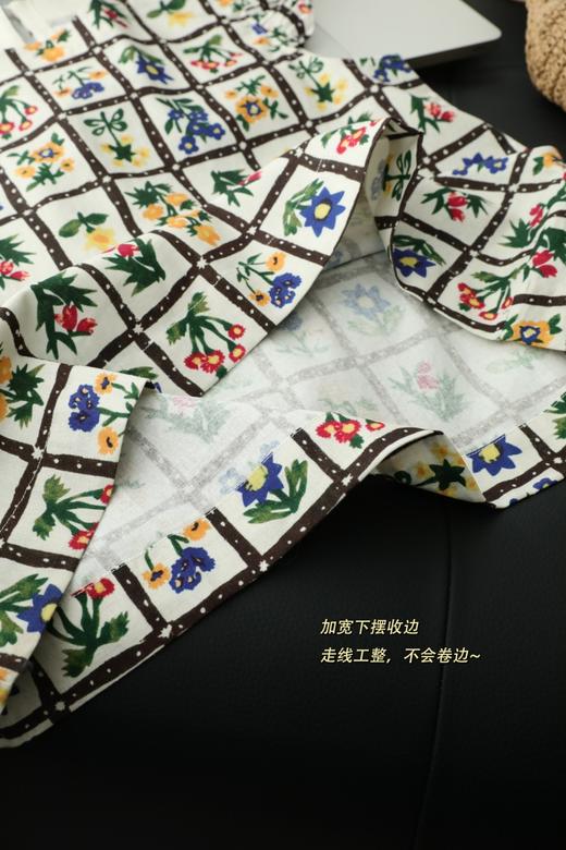 日系4/5*R艺术印花棉麻小飞袖宽松廓形连衣裙&上衣 商品图13