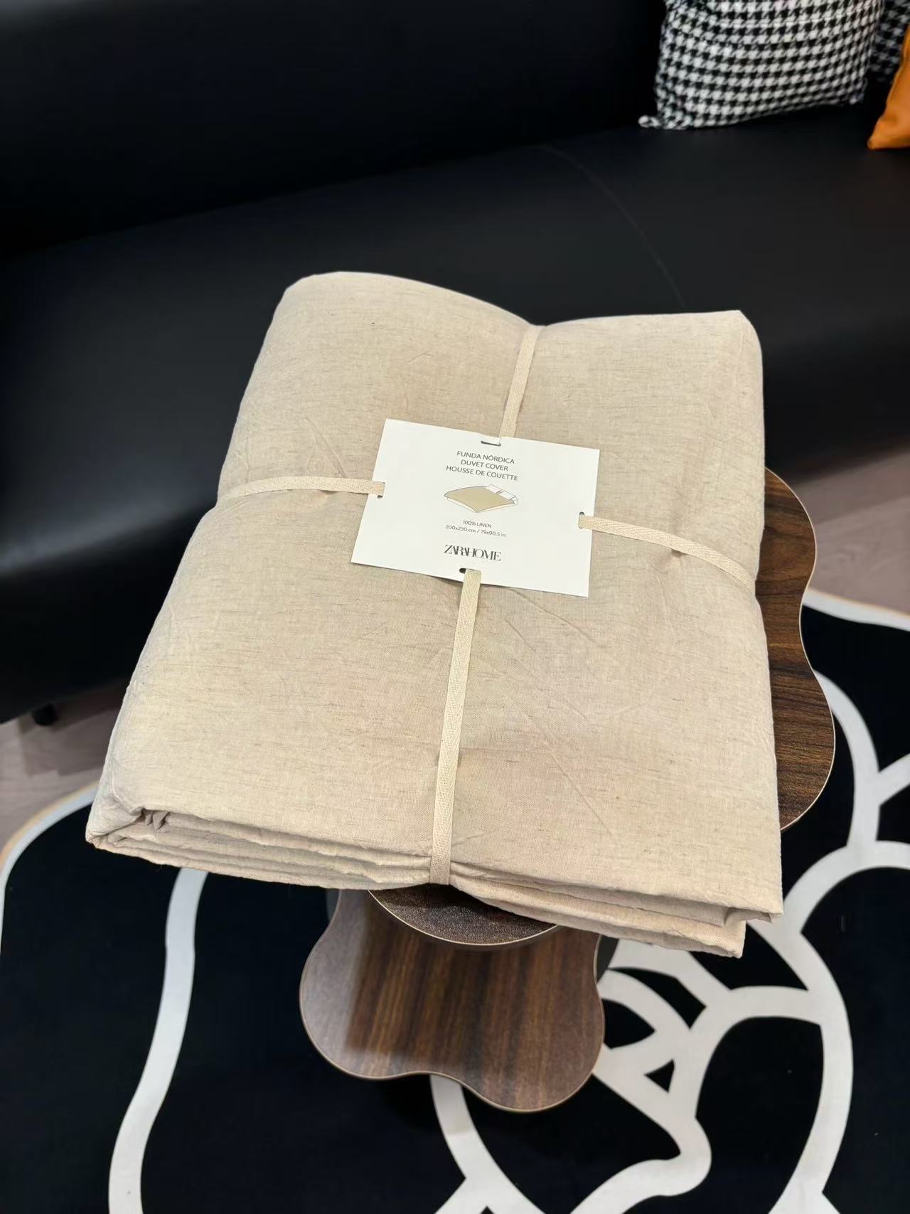 纯元！ZA*A HO ME简约可水洗亚麻被套，单被套！