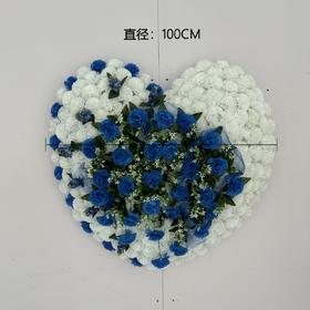 白事殡葬花圈仿真菊花祭祀花圈殡仪馆追悼会用品款式2