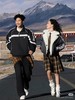 三ye草复古拉链情侣款立领运动夹克 商品缩略图3