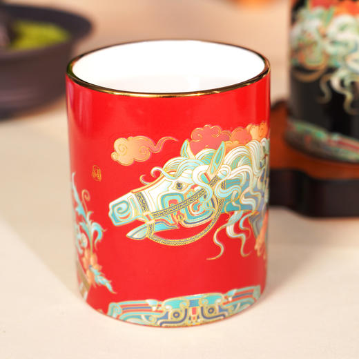 热卖中！！ 马到成功温变杯 景德镇匠心瓷 办公居家高颜值饮水杯礼盒 商品图8