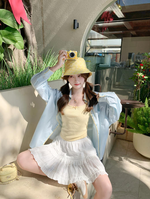 <曾小咸推荐>4.11现货秒杀 ！微信超特价！韩系撞色边衬衫 日常199.99 立减120 秒杀79.99！！ 蝴蝶结吊带背心 日常79.99 立减40 秒杀39.99！！ 商品图8