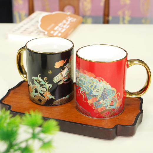 热卖中！！ 马到成功温变杯 景德镇匠心瓷 办公居家高颜值饮水杯礼盒 商品图2