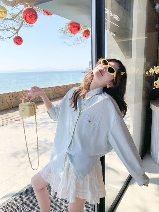 <曾小咸推荐>4.11现货秒杀 ！微信超特价！韩系撞色边衬衫 日常199.99 立减120 秒杀79.99！！ 蝴蝶结吊带背心 日常79.99 立减40 秒杀39.99！！ 商品图12