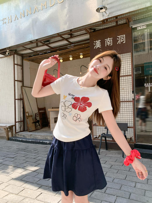 <曾小咸推荐>4.9现货秒杀 ！微信超特价！韩系印花正肩短袖t恤 日常109.99 立减50 秒杀59.99！！ 商品图12