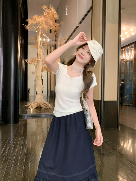 <曾小咸推荐>4.11现货秒杀 ！微信超特价！3色韩系坑条针织短袖 日常159.99 立减100 秒杀59.99！！ 商品图6