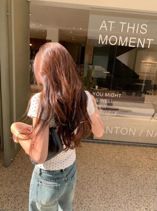 <曾小咸推荐>4.9现货秒杀 ！微信超特价！韩系波点蕾丝边v领短袖 日常99.99 立减50 秒杀49.99！！ 商品图6